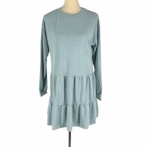 Wild Fable Light Blue Long Sleeve Knit Top Medium